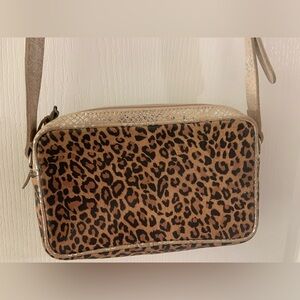 Nativos Nicaragua Leopard print Metallic Purse